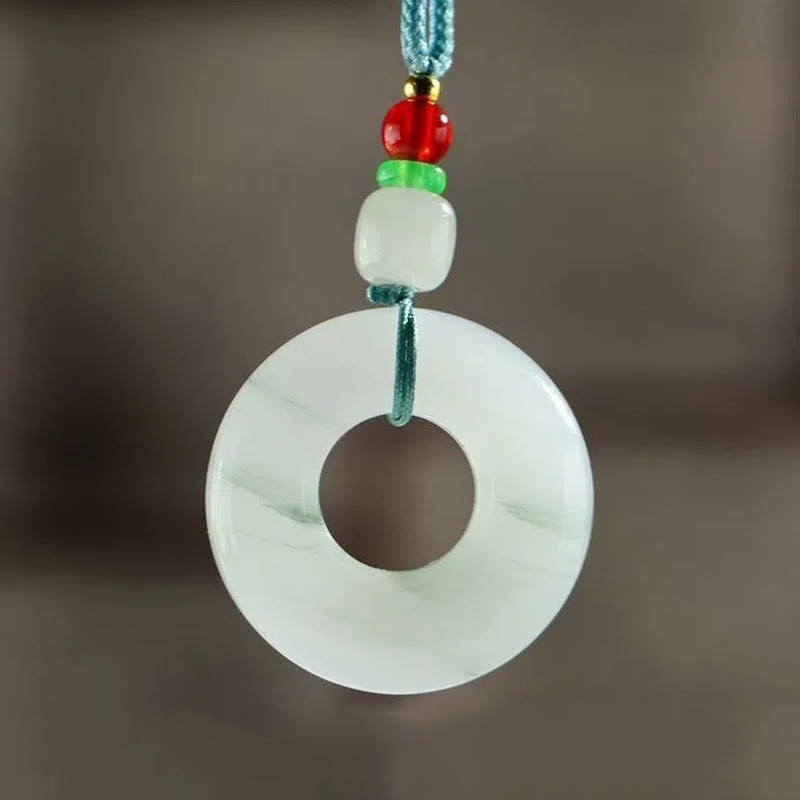KarmaRipple's Authentic Jade Peace Buckle Prosperity Pendant Necklace p8