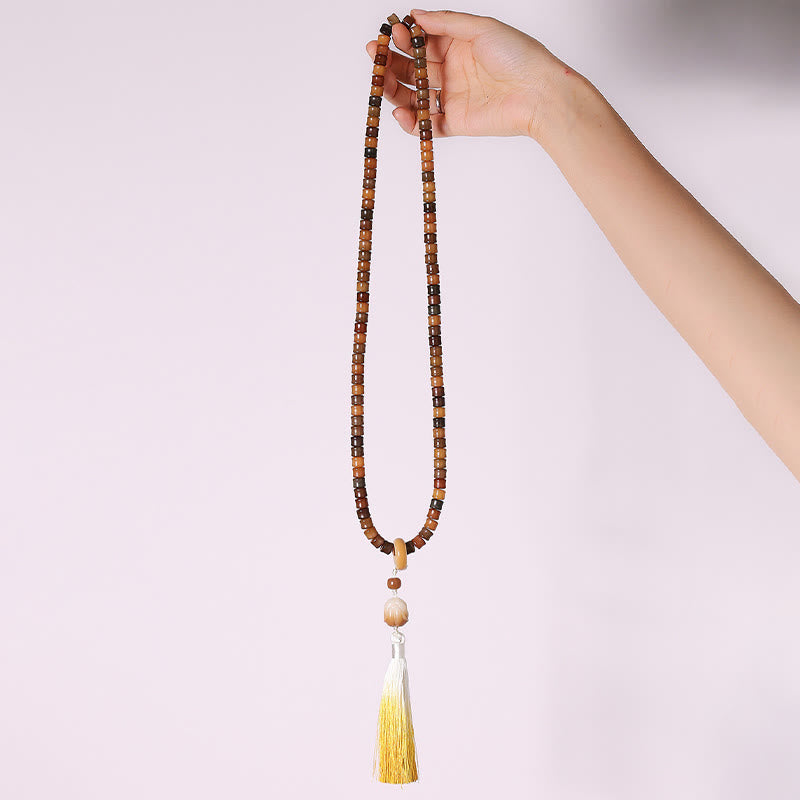 KarmaRipple's 108 Mala Beadwork Bodhi Seed Buddha Hand Lotus Engraved Balance Bracelet p9