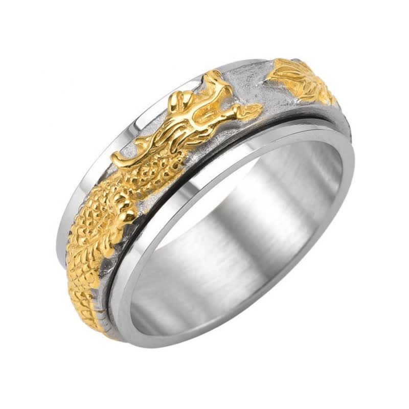 KarmaRipple's Dragon Titanium Steel Stimulation Rotatable Ring ( p8