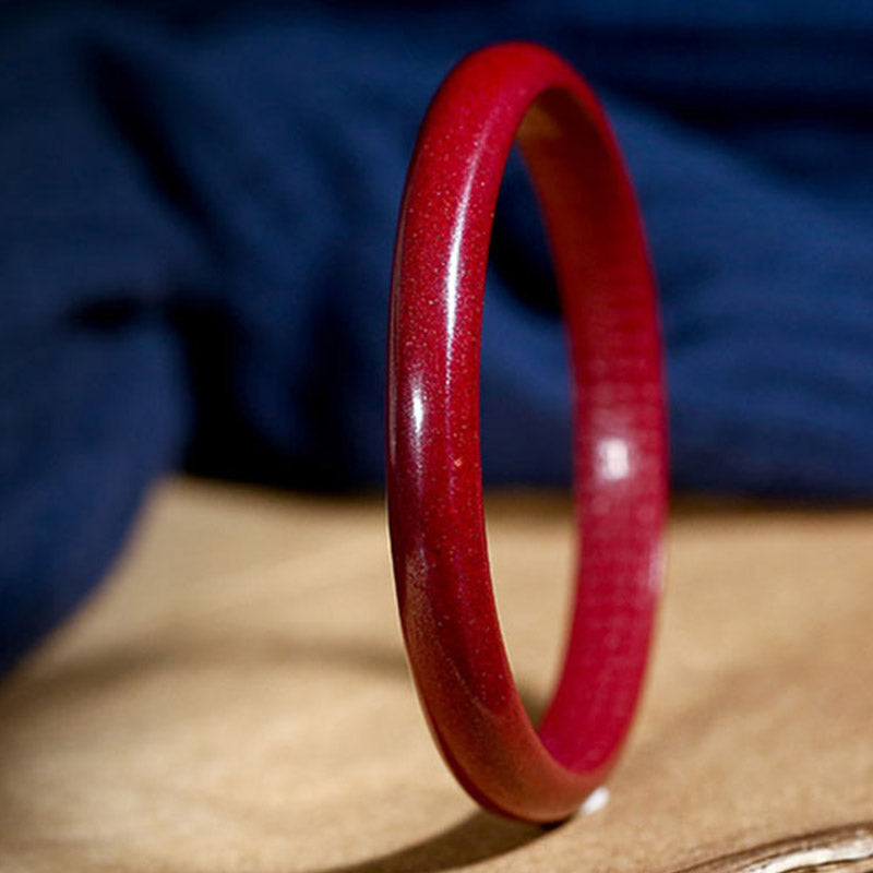 KarmaRipple's Cinnabar Heart Sutra Engraving Blessing Bangle Bracelet p5