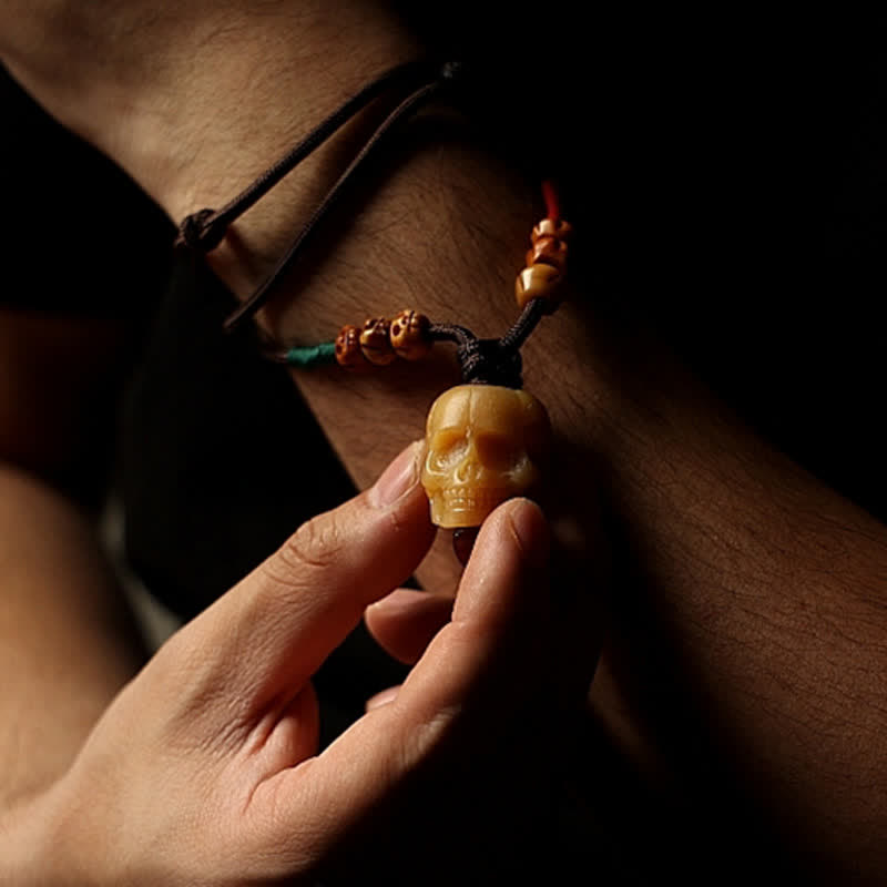 KarmaRipple's Tibetan Camel Bone Skull The Lord of the Corpse Forest Protection Pendant Necklace p7