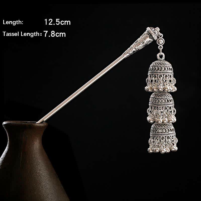 KarmaRipple's Water Drop Lily of the Valley Flowers Tassels Confidence Hairpin p33