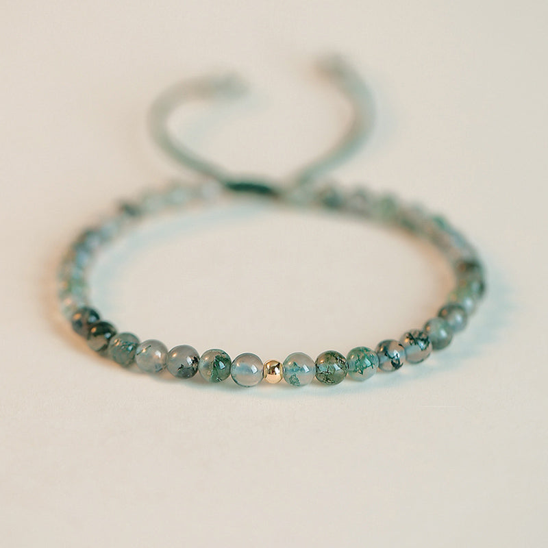 KarmaRipple's Moss Agate Fortunate Balance Bracelet p13
