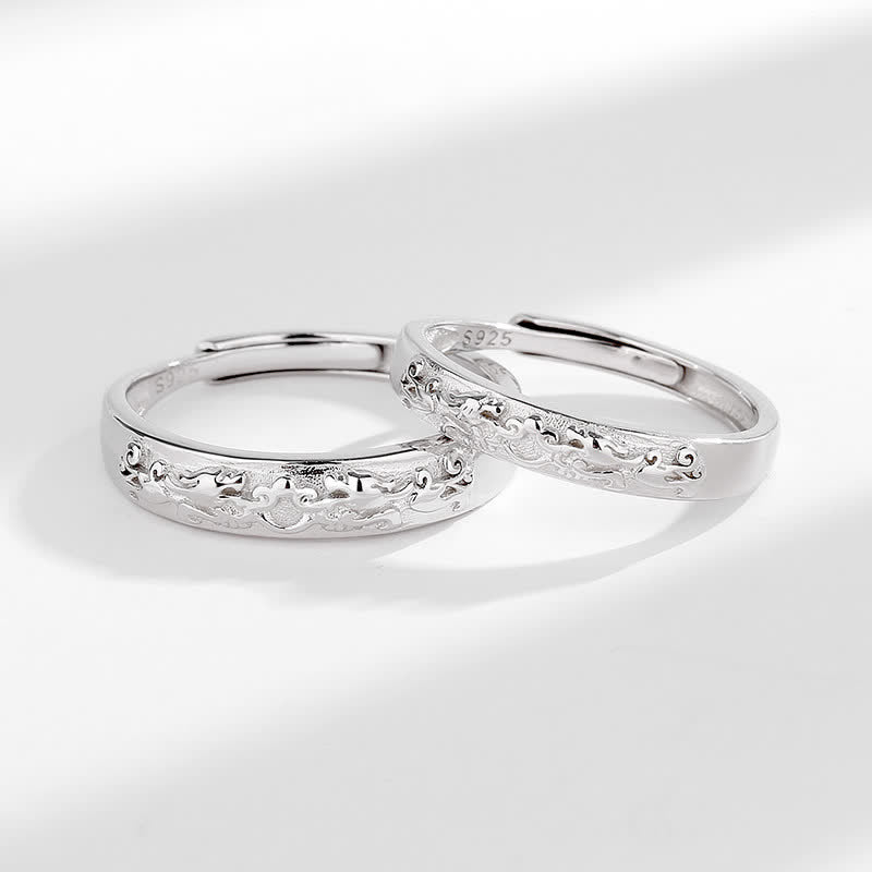 KarmaRipple's 925 Sterling Silver PiXiu Balance Adjustable Pair Ring p6