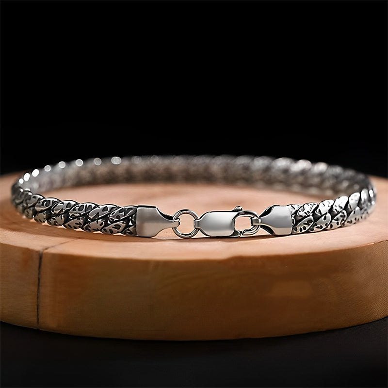 KarmaRipple's Simple Dotted Texture Design Bronze Fortune Buckle Bracelet p7