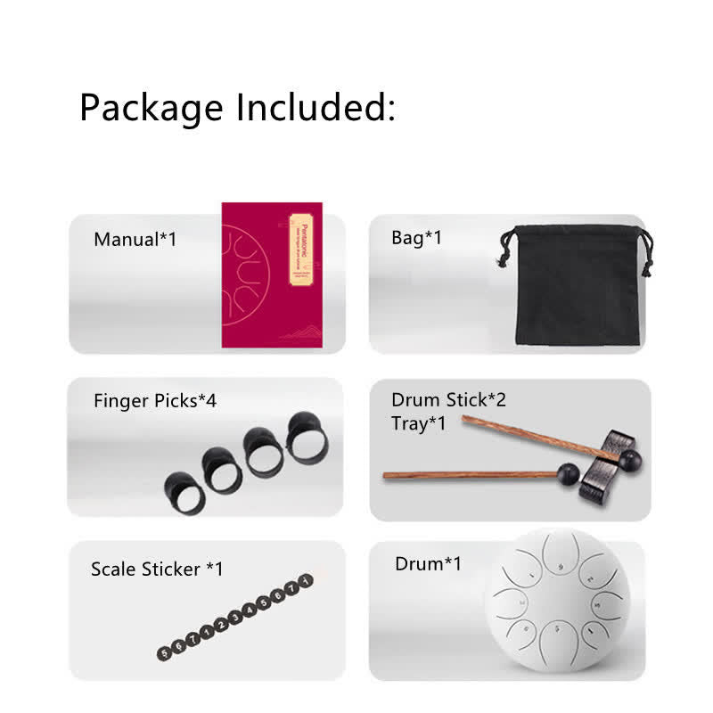 KarmaRipple's Steel Tongue Drum Sound Balancing Meditation Yoga Drum Kit p23