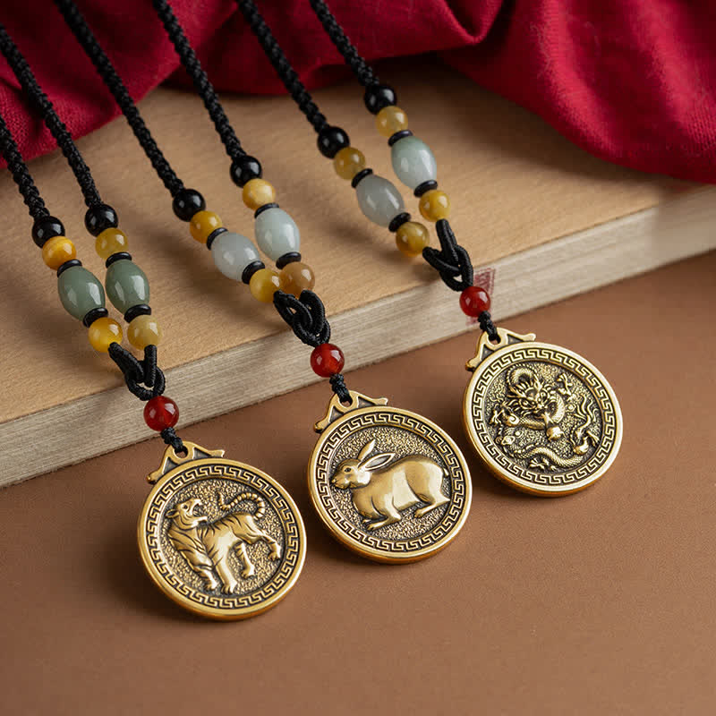 KarmaRipple's 12 Chinese Zodiac Blessing Wealth Fortune Pendant Necklace p13