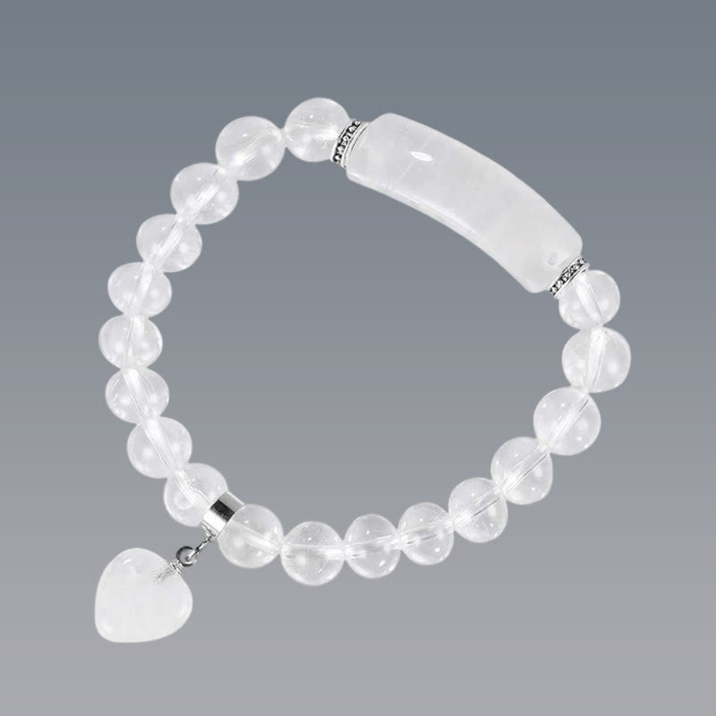 KarmaRipple's Authentic Quartz Love Heart Balancing Beadwork Bracelet p35