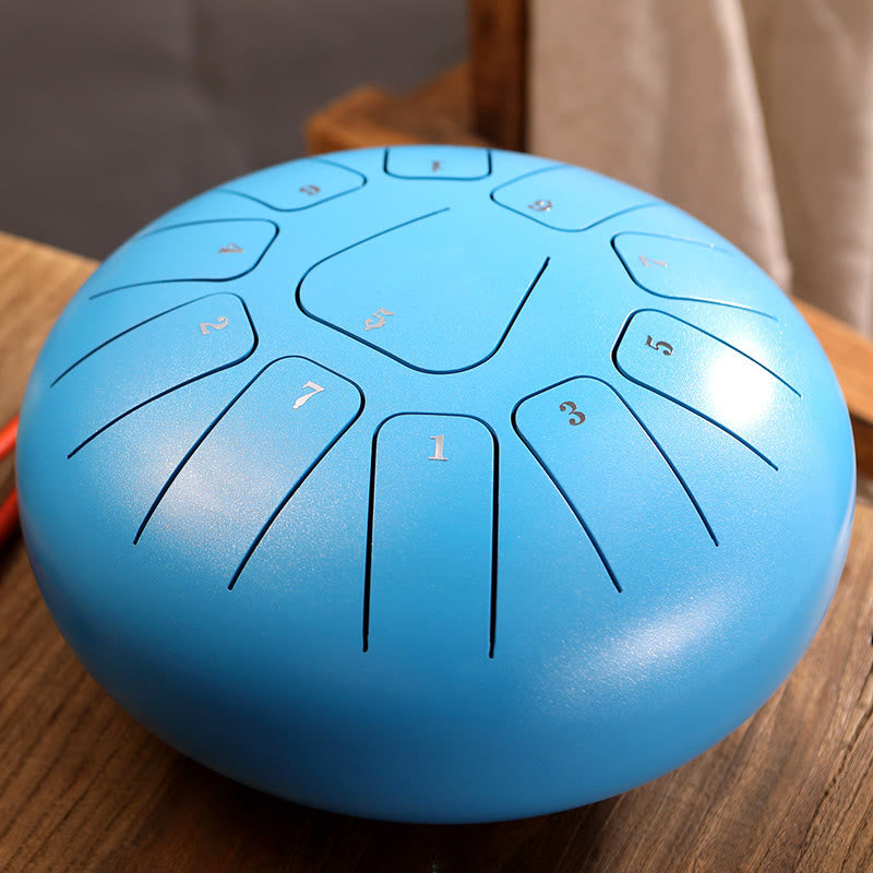 KarmaRipple's Steel Tongue Drum Sound Balancing Mindfulness Meditation Yoga Drum Kit 11 Note 8 Inch p36