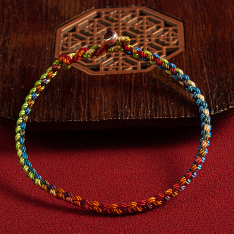 KarmaRipple's "May you be blessed with peace and safety in all four seasons" Fortunate Multicolored Bracelet p9