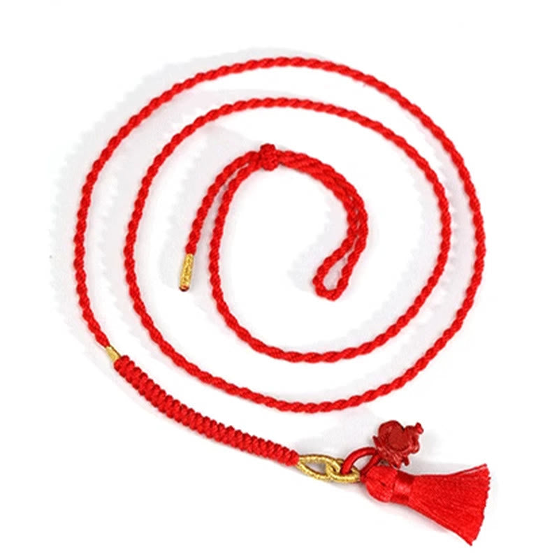 KarmaRipple's Authentic Cinnabar Dragon Blessing Red String Belly Chain p19