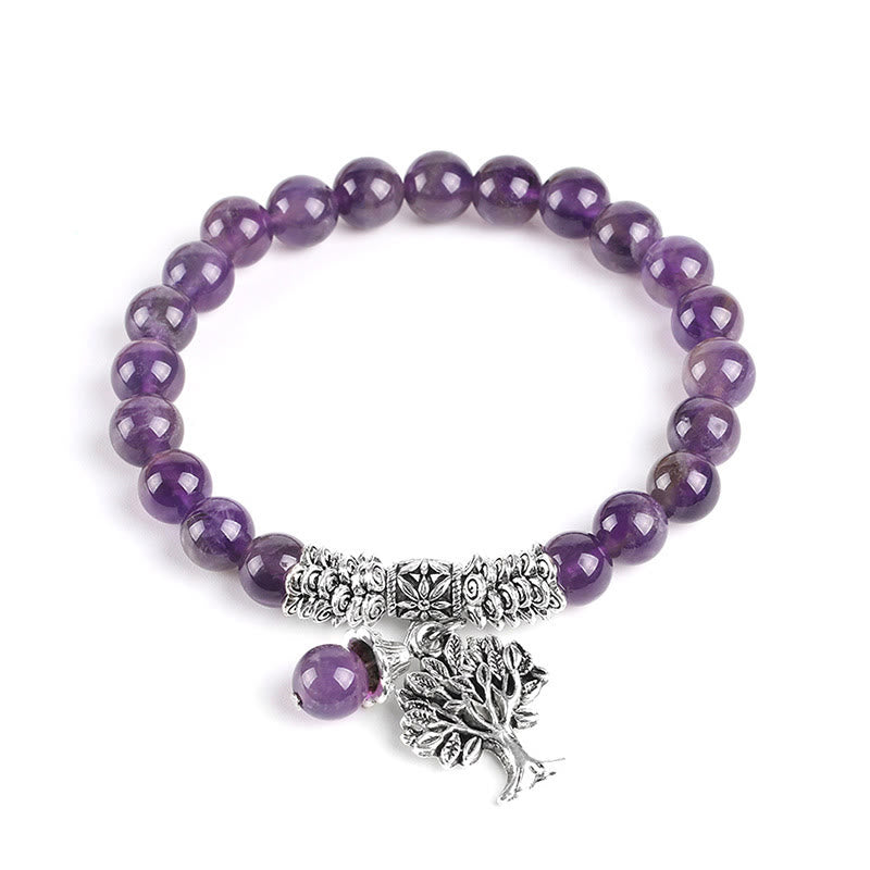 KarmaRipple's Authentic Gemstone Tree of Life Fortunate Talisman Stretch Bracelet p1