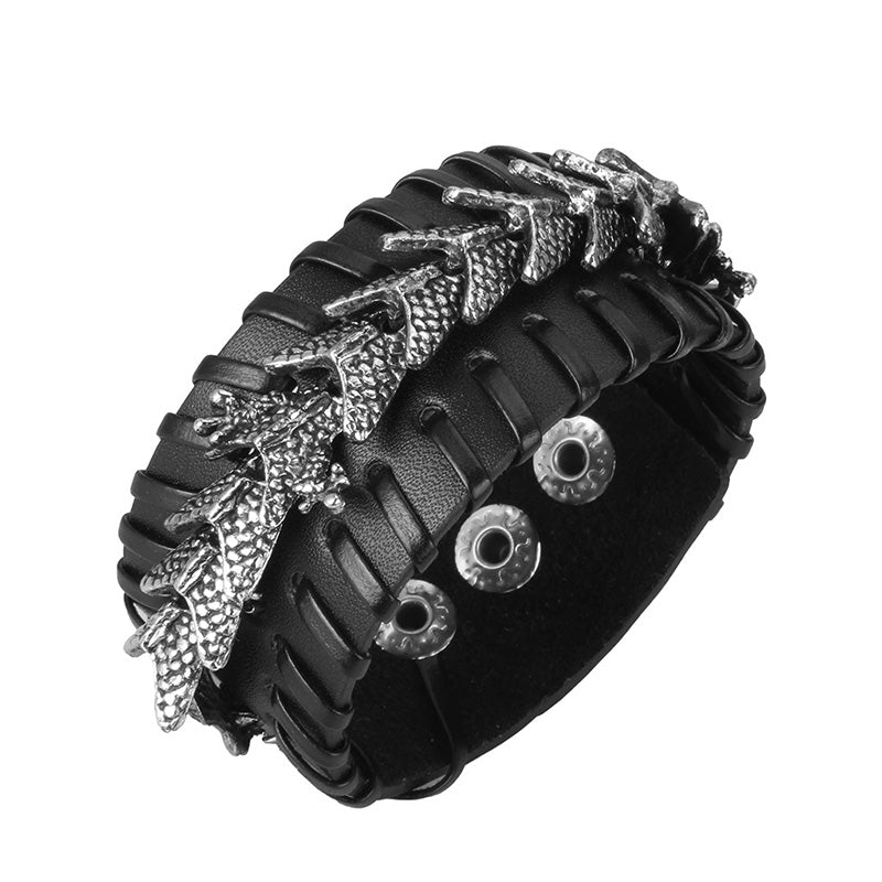 KarmaRipple's Dragon Leather Protection Weave Bracelet p15