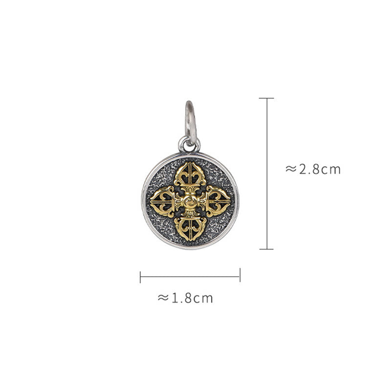 KarmaRipple's 925 Sterling Silver Double Dorje Vajra Blessing Pendant Necklace p11