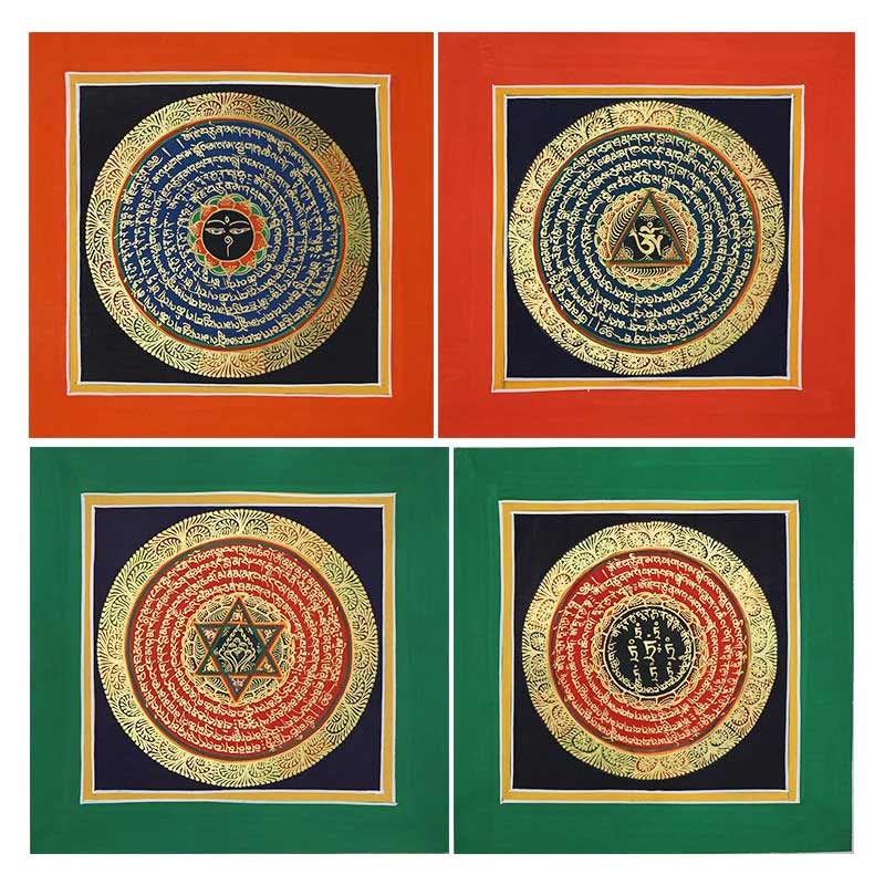 KarmaRipple's Tibetan Handmade Thangka Painting Spiritual Blessing Blind Box Random Color Pattern p21