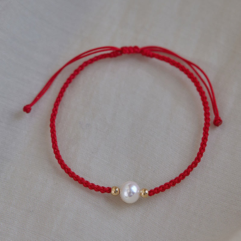 KarmaRipple's Authentic Pearl Bead Fortune Braid String Bracelet p9