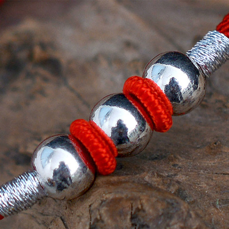 KarmaRipple's 925 Sterling Silver Fortunate Bead Protection Red String Bracelet p4