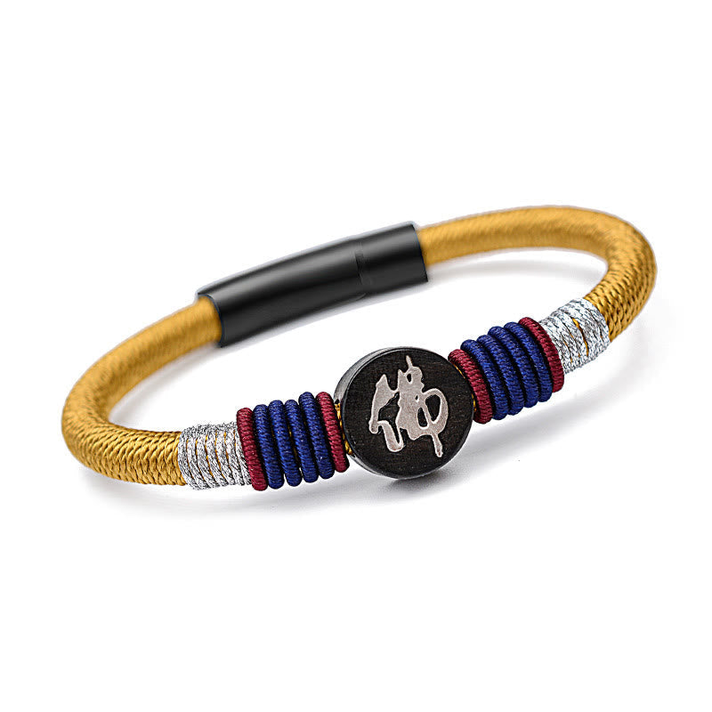 KarmaRipple's Buddha Character Ebony Handcrafted Rope Bracelet p33