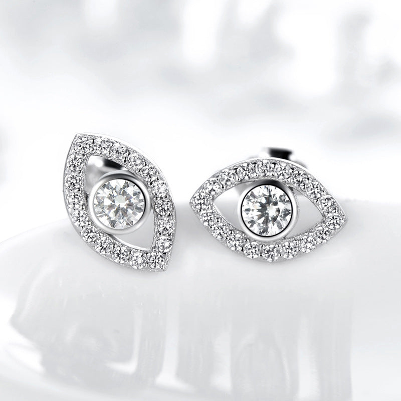 KarmaRipple's 925 Sterling Silver Evil Eye Symbol Protection Stud Earrings p4