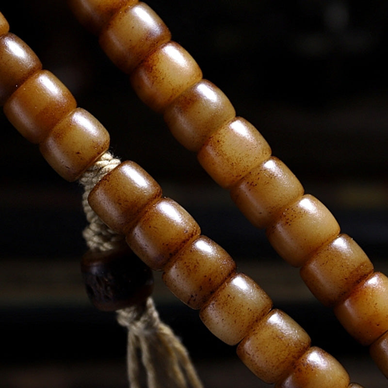 KarmaRipple's Tibet 108 Mala Beadwork Yak Bone Amber Balance Bracelet p13