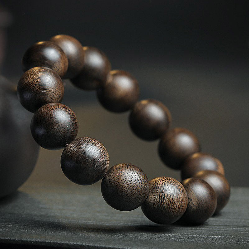 KarmaRipple's 108 Mala Beadwork Agarwood Peace Strength Calm Bracelet p1