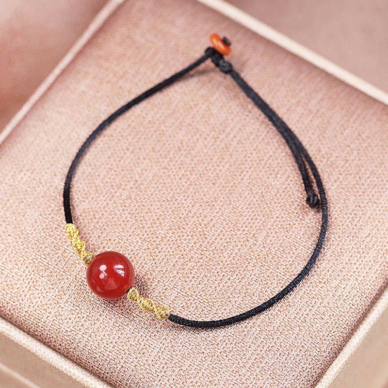 KarmaRipple's Authentic Red Agate Chalcedony Self-acceptance Confidence String Bead Bracelet Pendant Necklace p4