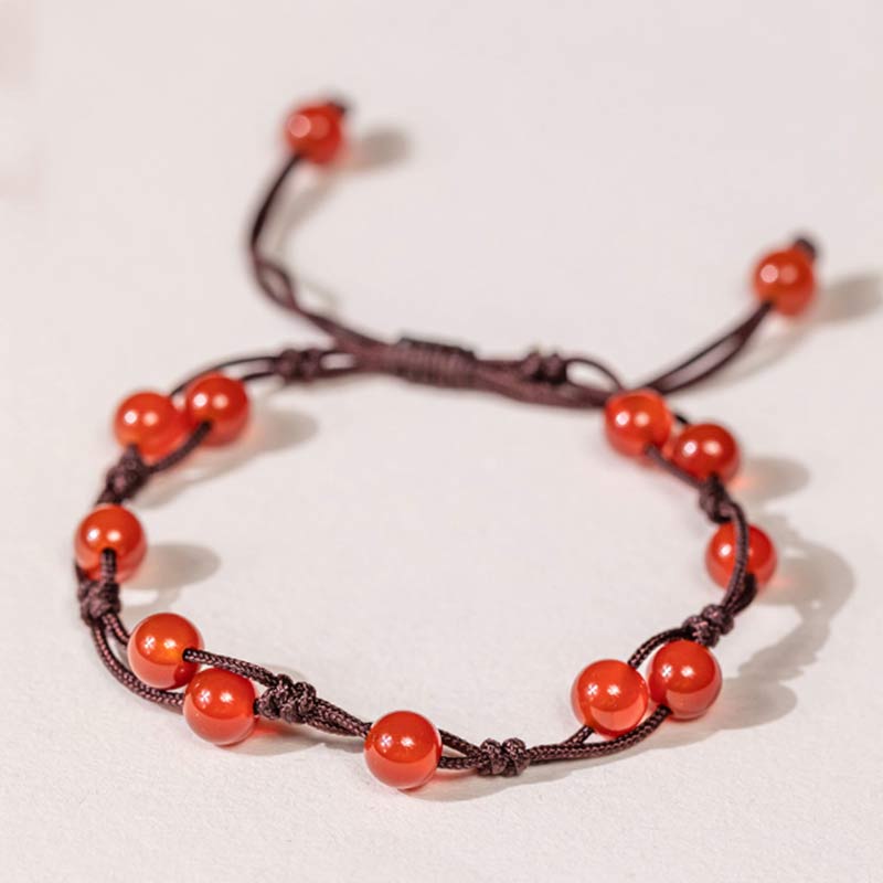 KarmaRipple's Red Agate Moss Agate Cinnabar Calm Bracelet p20