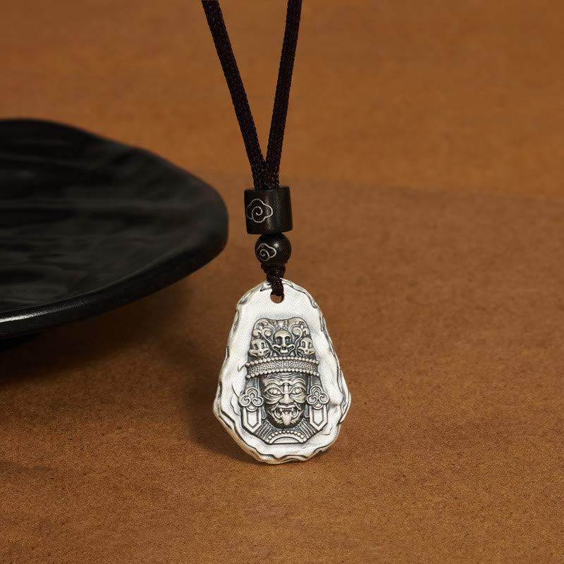 KarmaRipple's 999 Sterling Silver Ksitigarbha Buddha Zakiram Goddess Pendant Necklace p12