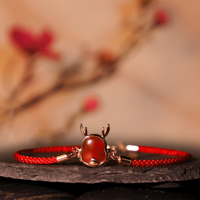 KarmaRipple's ???A Flash Sale- 925 Sterling Silver Year of the Dragon Authentic Red Agate Dragon Attract Fortune Fu Character Strength Bracelet Pendant Necklace Earrings p5