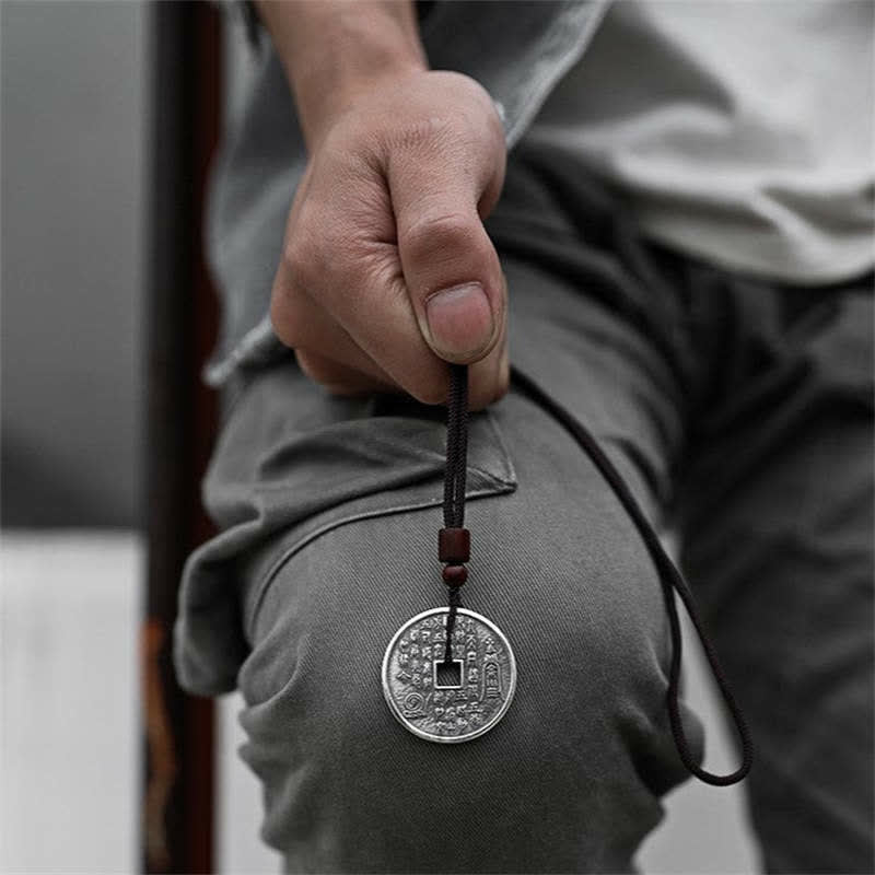 KarmaRipple's Bagua Yin Yang Bronze Coin Star Balance Energy Pendant Necklace p5