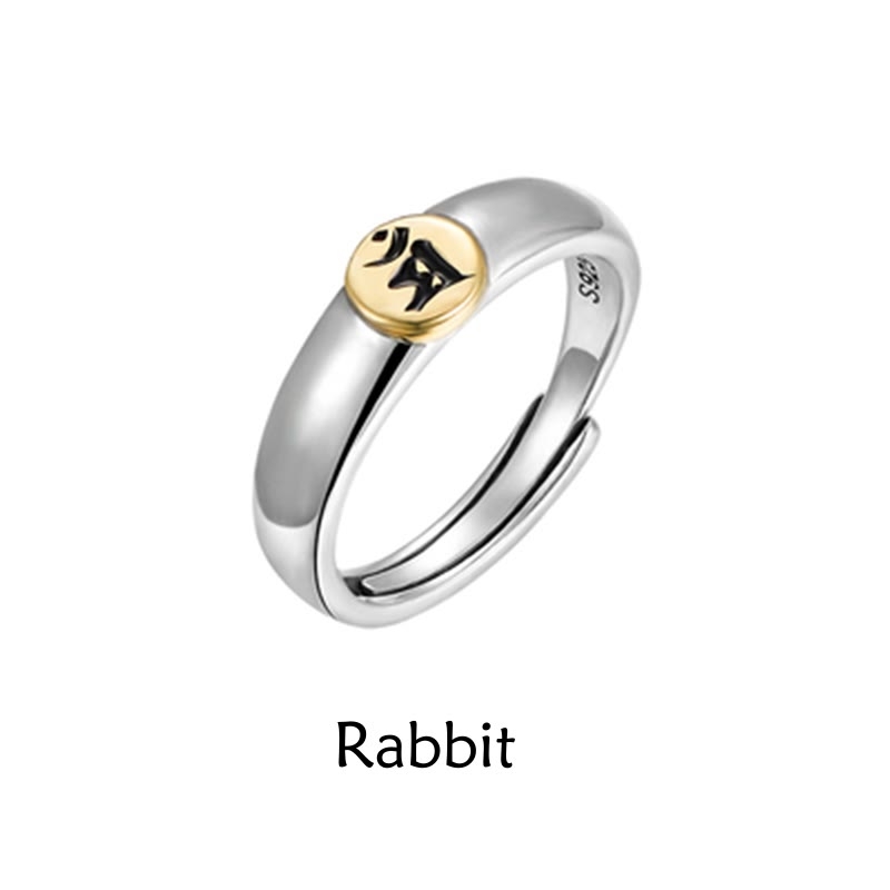 KarmaRipple's Tibetan Om Mani Padme Hum Carved Chinese Zodiac Natal Buddha Peace Ring p3