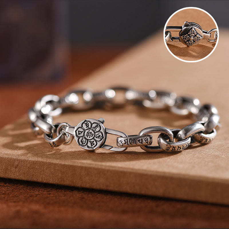 KarmaRipple's 925 Sterling Silver Six True Words Wisdom Calm Bracelet p2