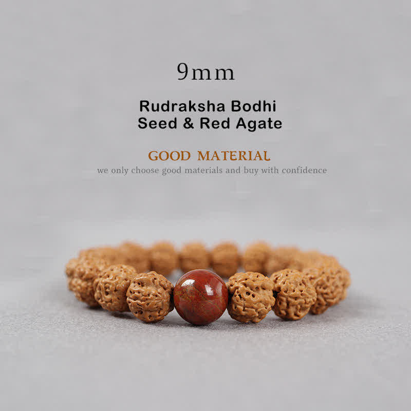 KarmaRipple's Tibet Rudraksha Bodhi Seed Dzi Bead Amber Turquoise Wealth Bracelet p27