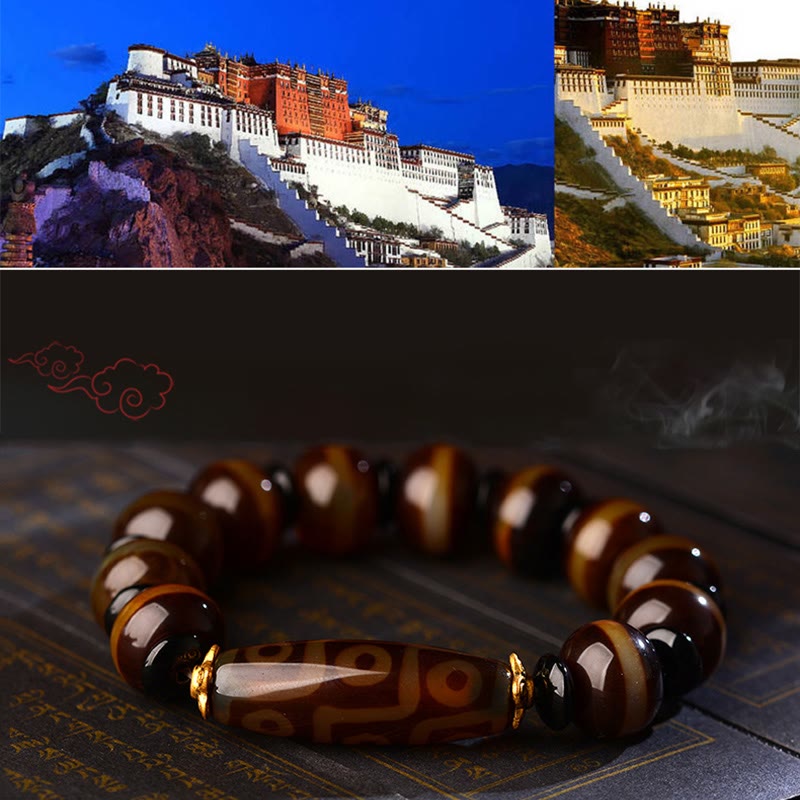 KarmaRipple's Tibetan Authentic Nine-Eye Dzi Bead Agate Wealth Blessings Bracelet p11