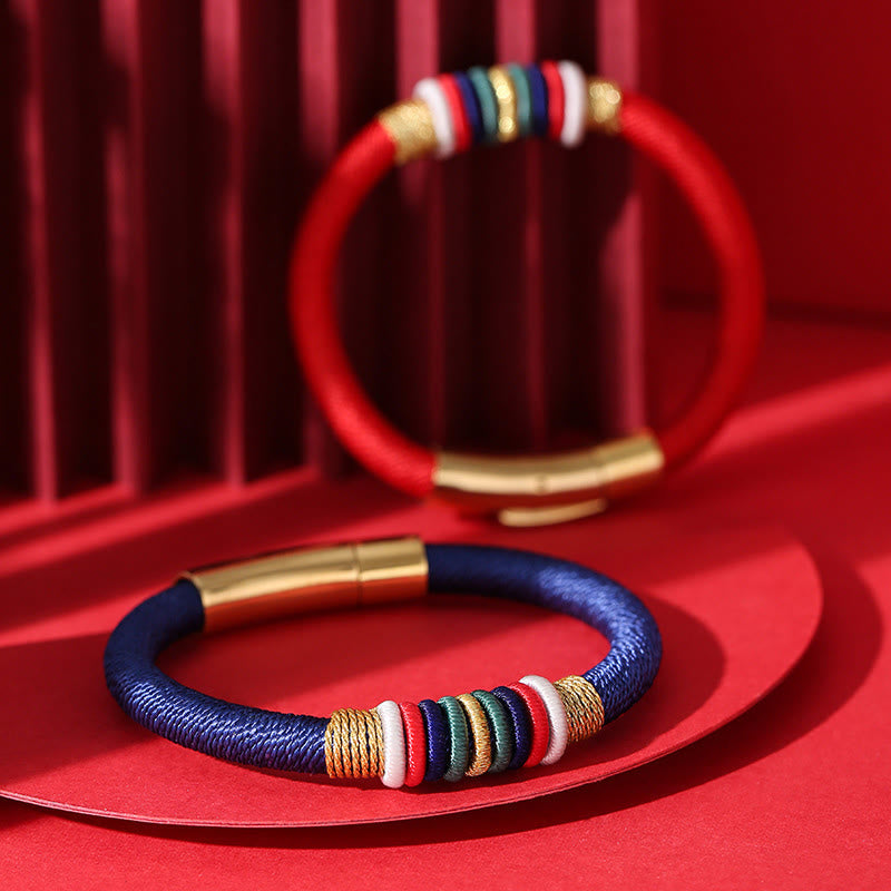 KarmaRipple's Tibetan Handmade Colorful King Kong Weave Five Elements Fortune Braid String Bracelet p6