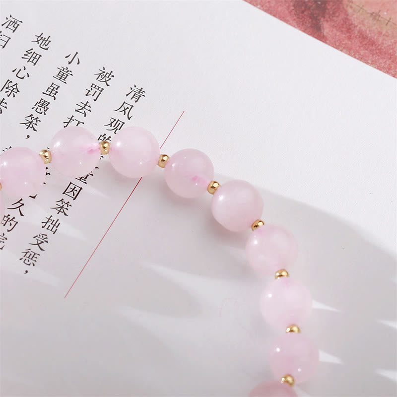 KarmaRipple's Authentic Pink Gemstone Plum Blossom Love Bracelet p4