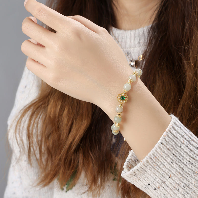 KarmaRipple's Authentic Jade Prosperity Bead Chain Bracelet p7