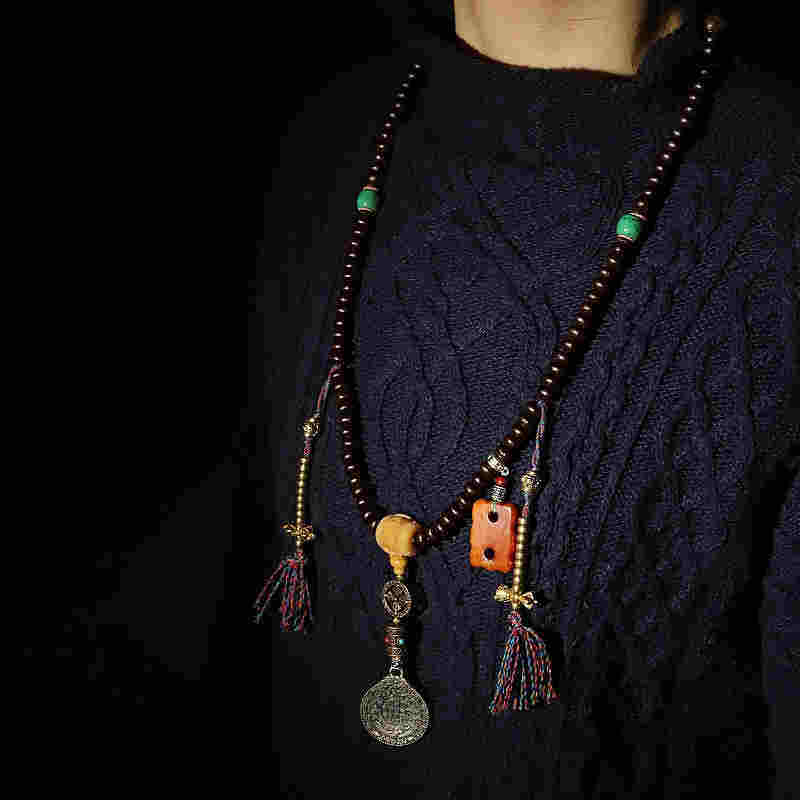 KarmaRipple's Tibet 108 Mala Beadwork Purple Bodhi Seed Bagua Vajra Auspiciousness Bracelet p6