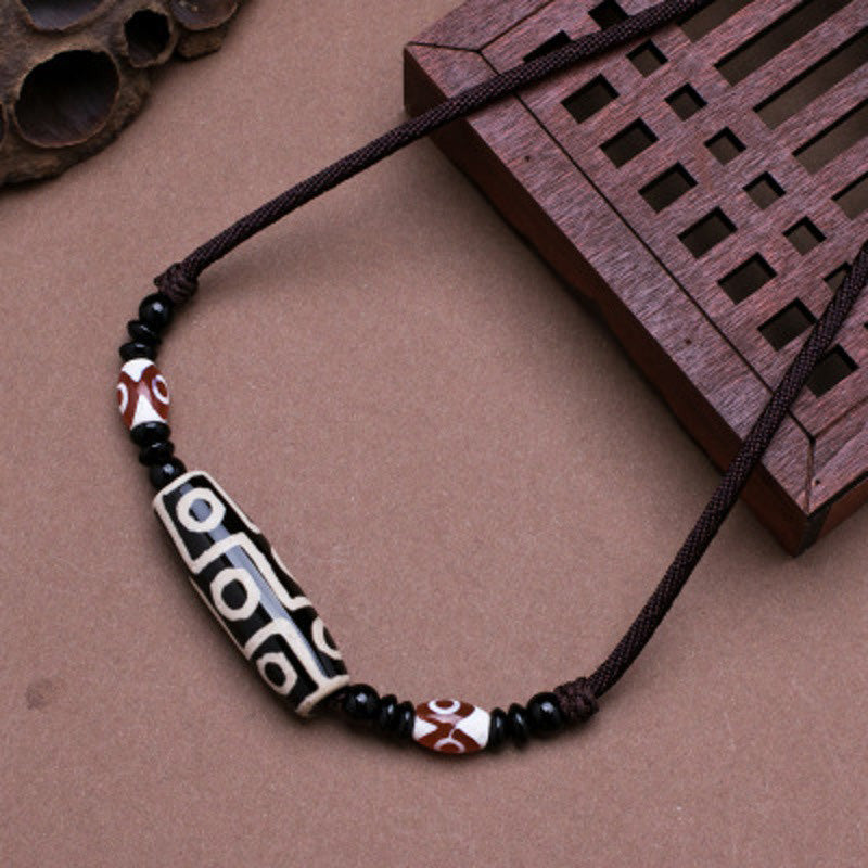 KarmaRipple's Tibetan Nine-Eye Dzi Bead Protection String Pendant p14