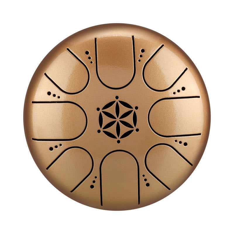 KarmaRipple's Steel Tongue Drum Sound Balancing Meditation Yoga Drum Kit 8 Note 5 Inch With Carry Bag p13