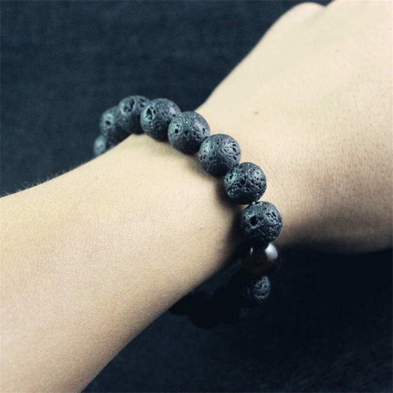 KarmaRipple's Lava Rock Tiger Eye Stone Peace Balancing Bracelet p4