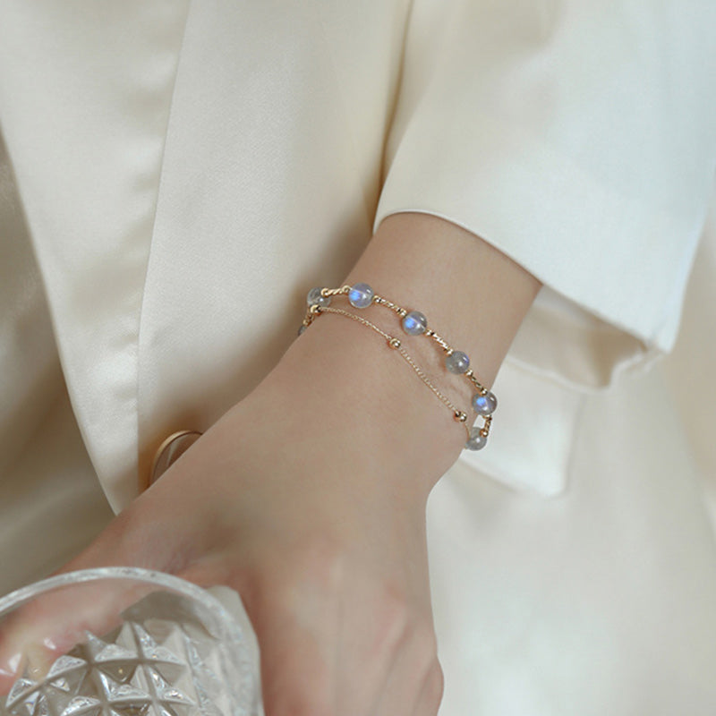 KarmaRipple's Moonstone'sitive Charming Chain Bracelet p3