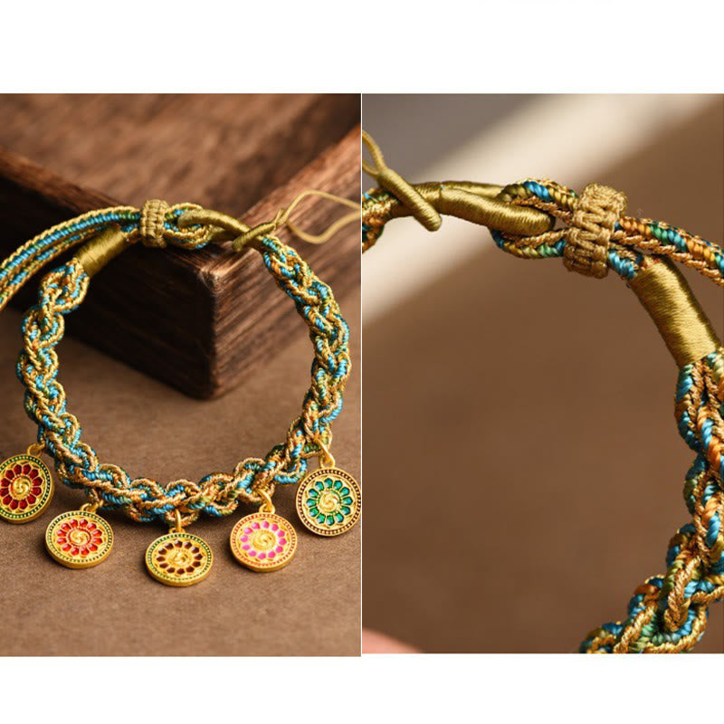 KarmaRipple's Tibetan Five God Of Wealth Fortune Handcrafted Braid String Bracelet p7