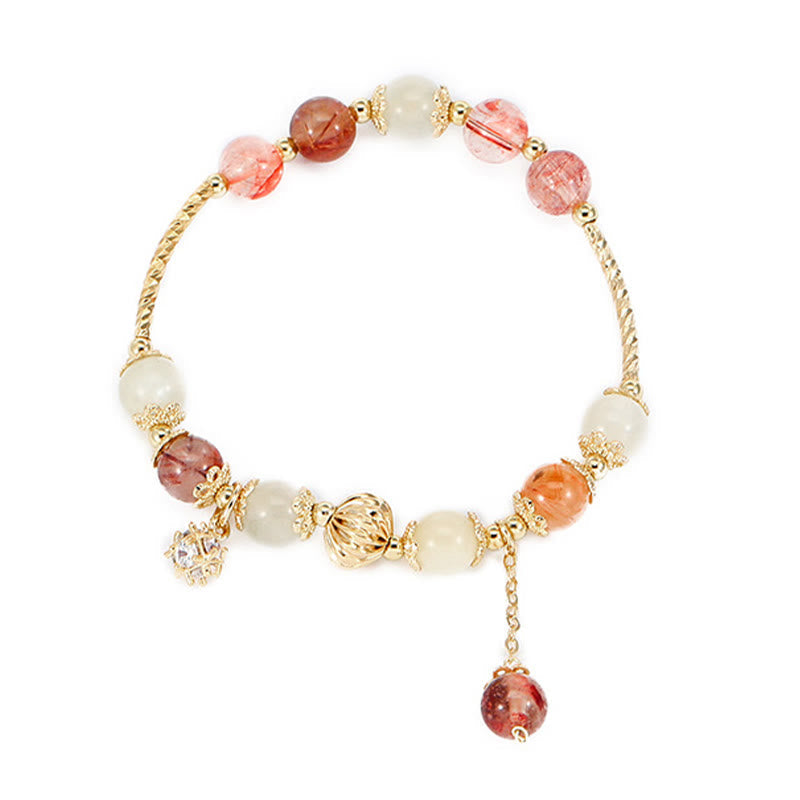 KarmaRipple's Colorful Rutilated Quartz Cat Eye Zircon Auspiciousness Bead Bracelet p9