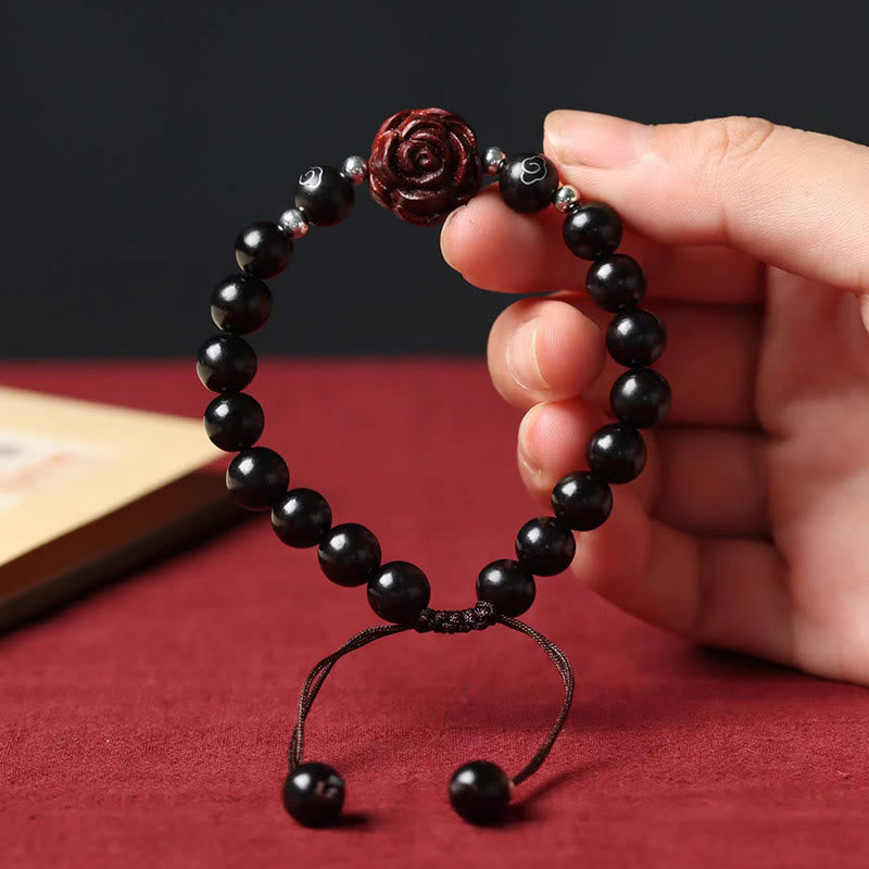 KarmaRipple's Small Leaf Red Sandalwood Sooth Bracelet p3