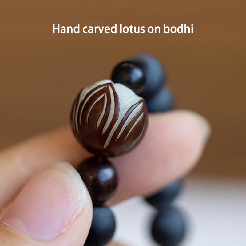 KarmaRipple's Tibetan Double Layer Cypress Bodhi Lotus Balancing Bracelet p4