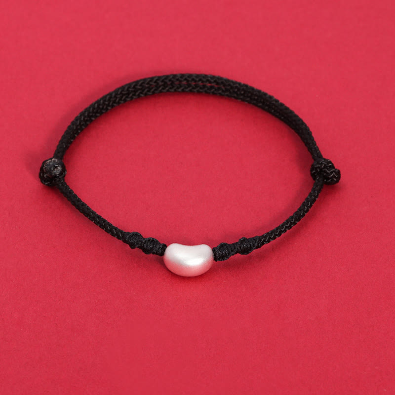 KarmaRipple's 999 Sterling Silver Bean Design Fortune Connection Handmade Woven Bracelet p4