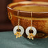 Peace Buckle Gold Orchid (925 Sterling Silver Posts)