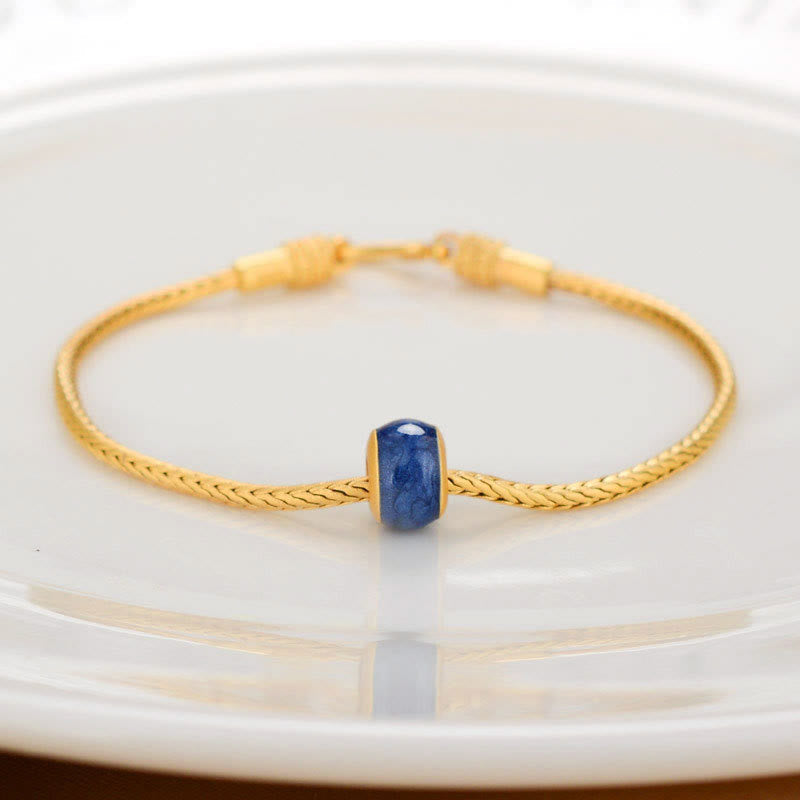 KarmaRipple's Tibetan 18K Gold Om Mani Padme Hum Fortunate Koi Fish Fu Character Ingot Bronze Coin Peace Bracelet p5