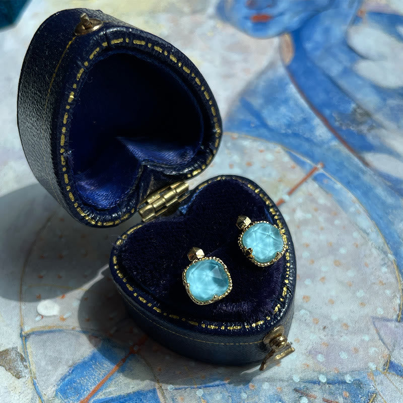 KarmaRipple's 925 Sterling Silver Plated Gold Turquoise Protection Ring Earrings Pendant Necklace Set p24